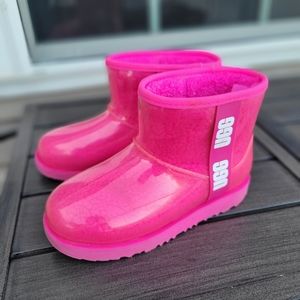 GIRLS SIZE 3 UGG CLEAR BOOTS